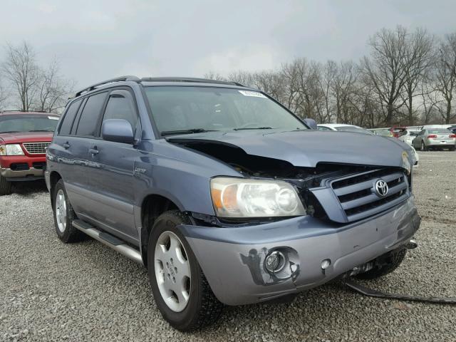 JTEDP21A540040205 - 2004 TOYOTA HIGHLANDER BLUE photo 1