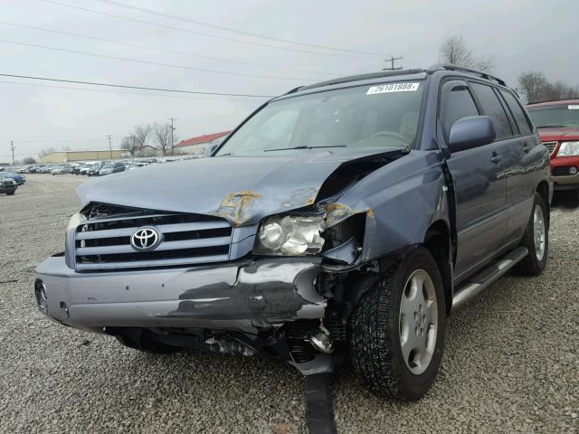 JTEDP21A540040205 - 2004 TOYOTA HIGHLANDER BLUE photo 2