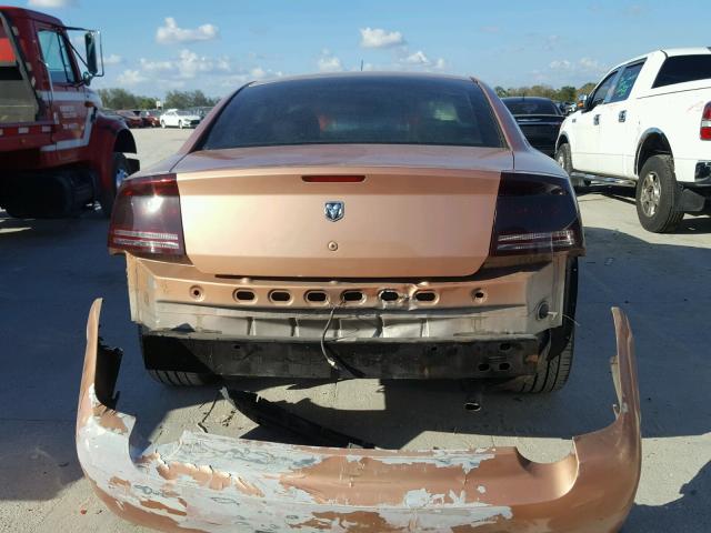 2B3LA43R67H765099 - 2007 DODGE CHARGER SE ORANGE photo 9