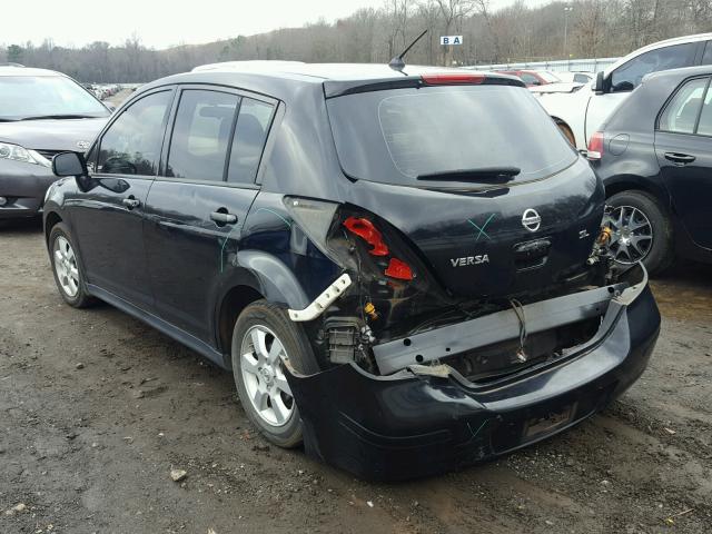 3N1BC13EX8L415342 - 2008 NISSAN VERSA S BLACK photo 3