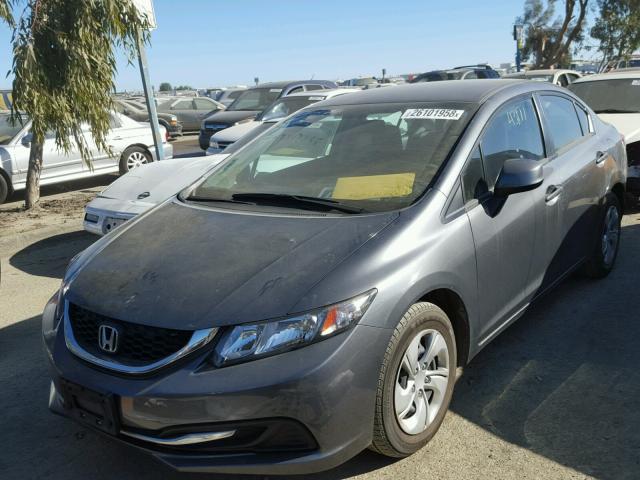 19XFB2F58DE278774 - 2013 HONDA CIVIC LX GRAY photo 2