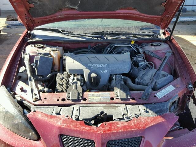 2G2WS522051134992 - 2005 PONTIAC GRAND PRIX MAROON photo 7
