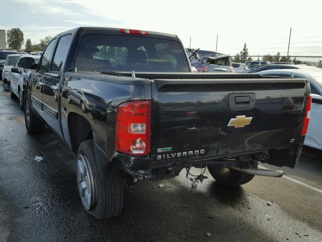 3GCPCSE08BG393948 - 2011 CHEVROLET SILVERADO BLACK photo 3