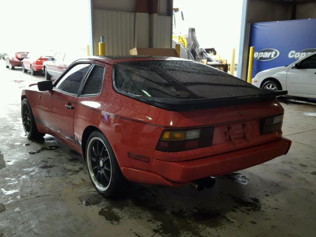 WP0AA0941KN450866 - 1989 PORSCHE 944 RED photo 3