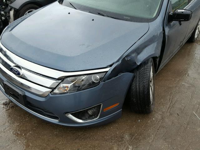 3FAHP0JG4CR320877 - 2012 FORD FUSION SEL BLUE photo 9