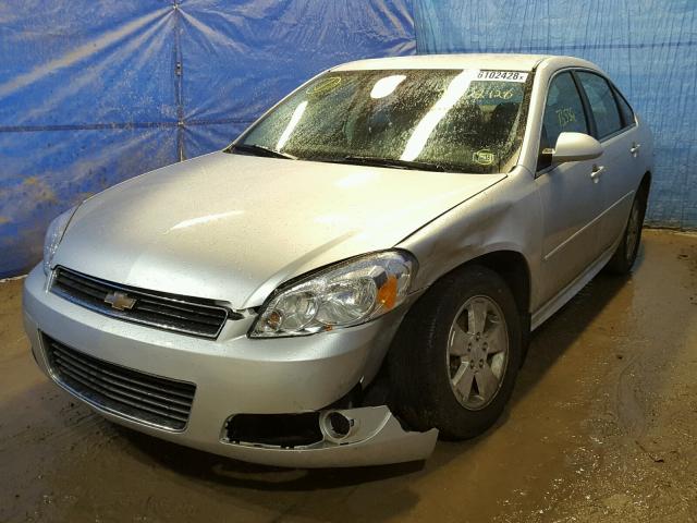 2G1WB5EK9A1177088 - 2010 CHEVROLET IMPALA LT SILVER photo 2