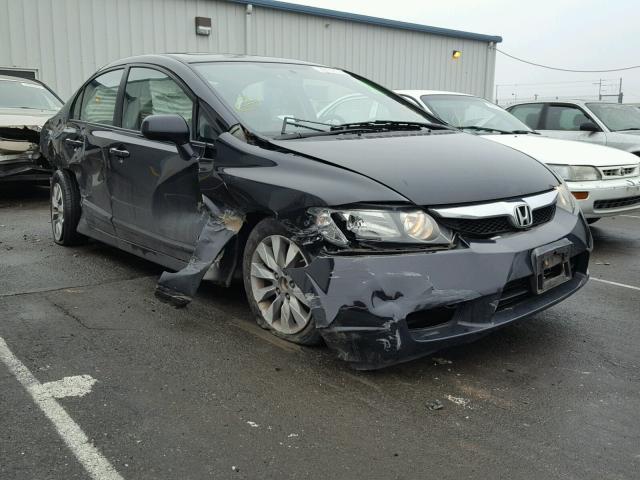 19XFA1F89AE081700 - 2010 HONDA CIVIC EX BLACK photo 1