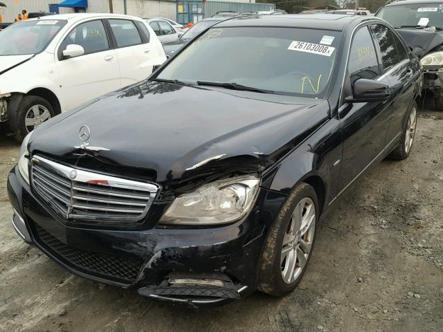 WDDGF4HB1CA624906 - 2012 MERCEDES-BENZ C 250 BLACK photo 2