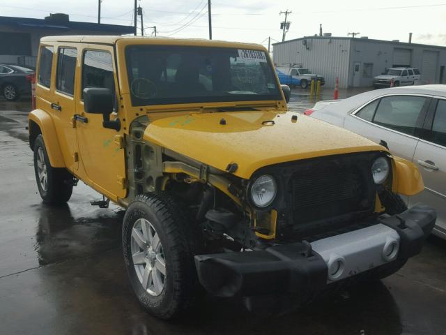 1C4HJWEG5FL582225 - 2015 JEEP WRANGLER U YELLOW photo 1