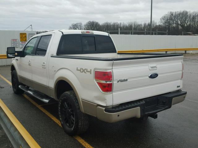 1FTFW1EV5AFB26243 - 2010 FORD F150 SUPER WHITE photo 3