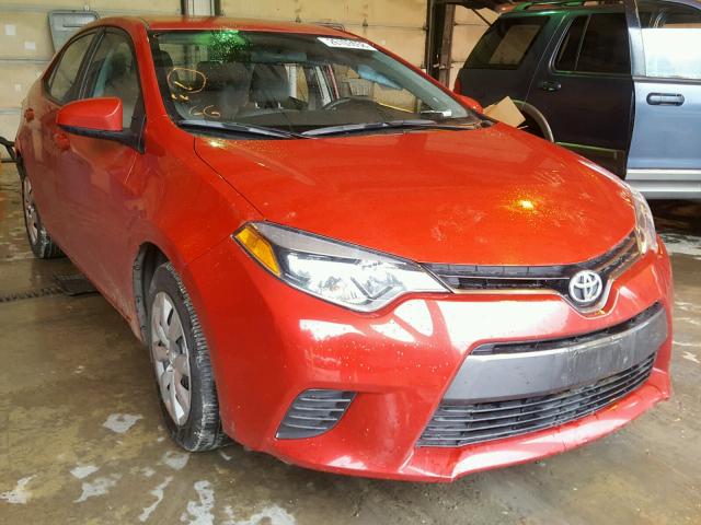 2T1BURHE0GC635835 - 2016 TOYOTA COROLLA L RED photo 1