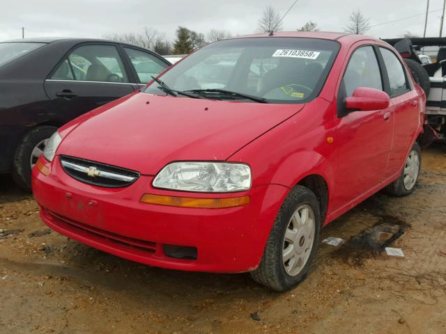 KL1TD526X5B360556 - 2005 CHEVROLET AVEO BASE RED photo 2