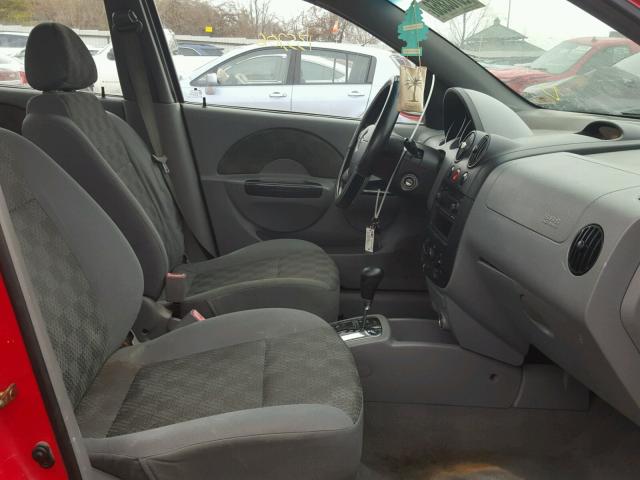 KL1TD526X5B360556 - 2005 CHEVROLET AVEO BASE Qırmızı foto 5