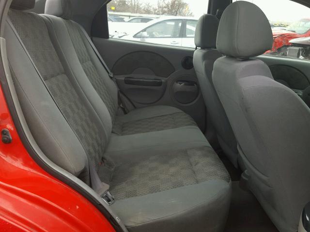KL1TD526X5B360556 - 2005 CHEVROLET AVEO BASE Qırmızı foto 6