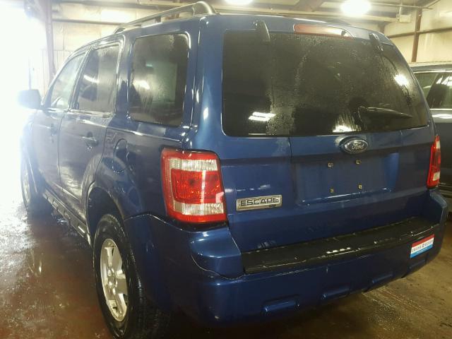 1FMCU03178KA55157 - 2008 FORD ESCAPE XLT BLUE photo 3