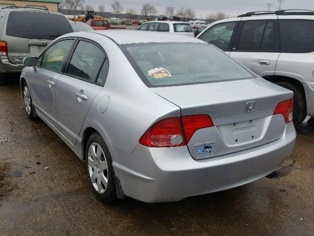 1HGFA16546L032250 - 2006 HONDA CIVIC LX SILVER photo 3