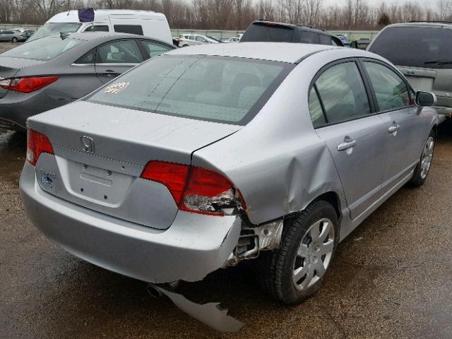 1HGFA16546L032250 - 2006 HONDA CIVIC LX SILVER photo 4