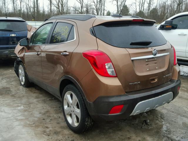 KL4CJESB4GB716253 - 2016 BUICK ENCORE BROWN photo 3