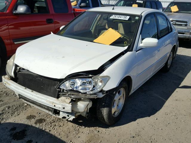 JHMES96664S006345 - 2004 HONDA CIVIC HYBR WHITE photo 2