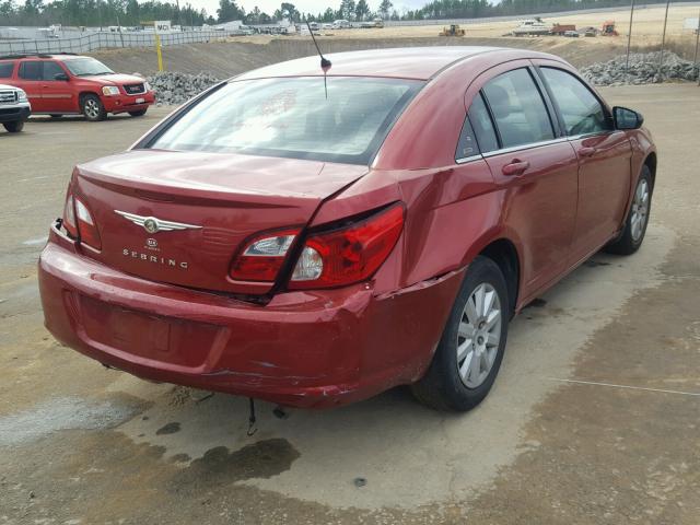 1C3LC46KX7N592013 - 2007 CHRYSLER SEBRING RED photo 4