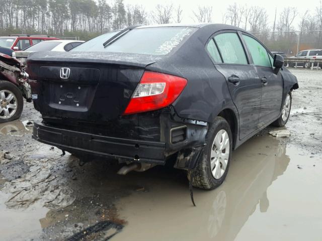 N0V1N26105388 - 2012 HONDA CIVIC LX BLACK photo 4