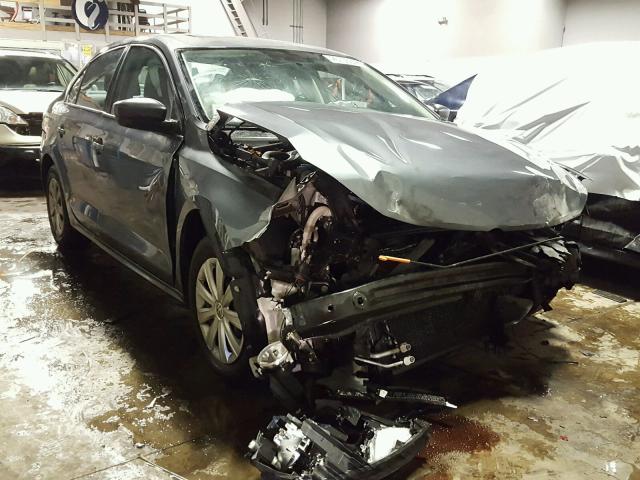 3VW2K7AJ5DM252958 - 2013 VOLKSWAGEN JETTA BASE 灰色 照片 1