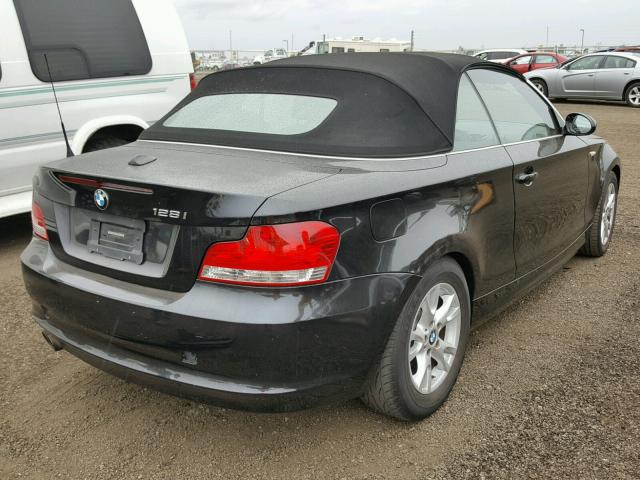 WBAUN13528VH80159 - 2008 BMW 128 I BLACK photo 4