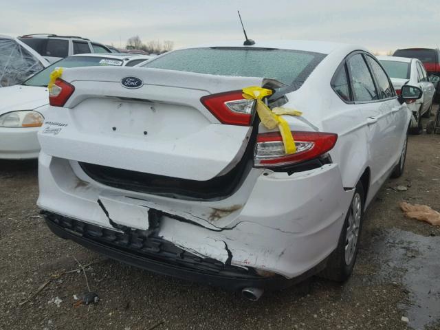 3FA6P0G71DR111323 - 2013 FORD FUSION S WHITE photo 4