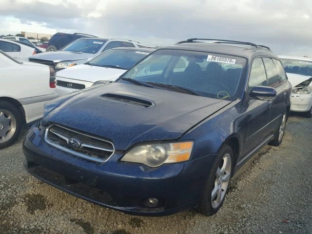 4S3BP686356367902 - 2005 SUBARU LEGACY GT BLUE photo 2