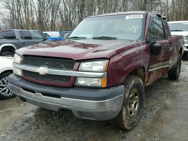 2GCEK19V331314061 - 2003 CHEVROLET SILVERADO MAROON photo 2