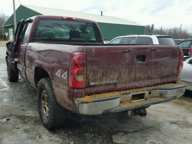 2GCEK19V331314061 - 2003 CHEVROLET SILVERADO MAROON photo 3