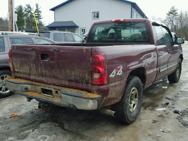 2GCEK19V331314061 - 2003 CHEVROLET SILVERADO MAROON photo 4