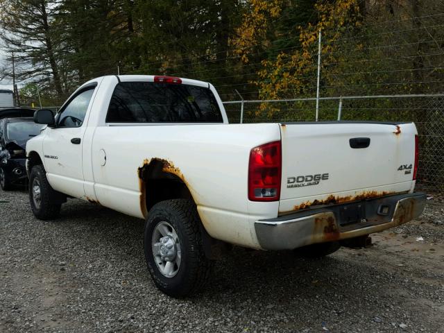 3D7KU26D33G720286 - 2003 DODGE RAM 2500 S WHITE photo 3