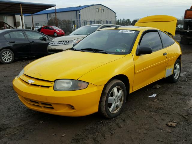 1G1JF12F937218582 - 2003 CHEVROLET CAVALIER L YELLOW photo 2