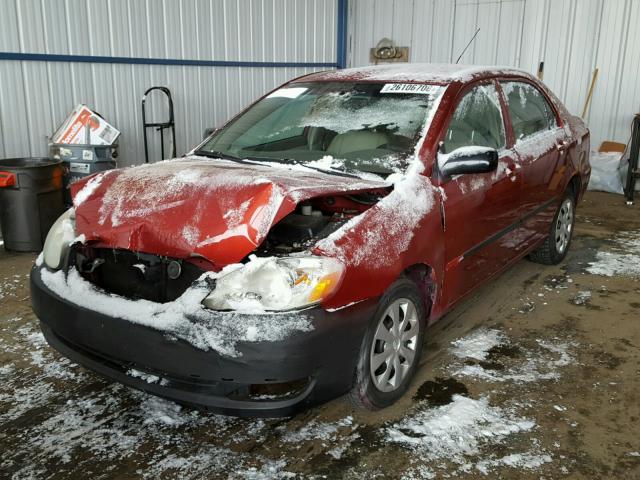 JTDBR32E670107878 - 2007 TOYOTA COROLLA CE RED photo 2