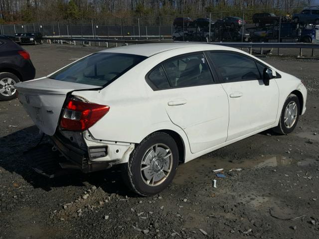 2HGFB2F65CH544412 - 2012 HONDA CIVIC HF WHITE photo 4