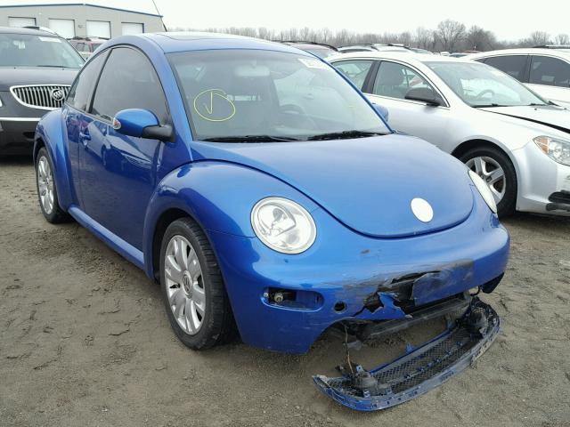 3VWCD21C03M444645 - 2003 VOLKSWAGEN NEW BEETLE BLUE photo 1