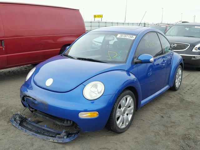 3VWCD21C03M444645 - 2003 VOLKSWAGEN NEW BEETLE BLUE photo 2