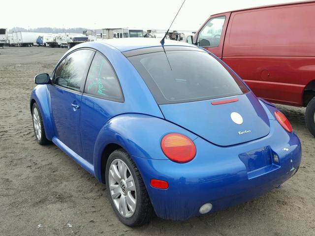 3VWCD21C03M444645 - 2003 VOLKSWAGEN NEW BEETLE BLUE photo 3