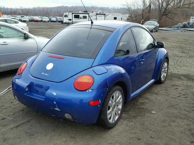 3VWCD21C03M444645 - 2003 VOLKSWAGEN NEW BEETLE BLUE photo 4