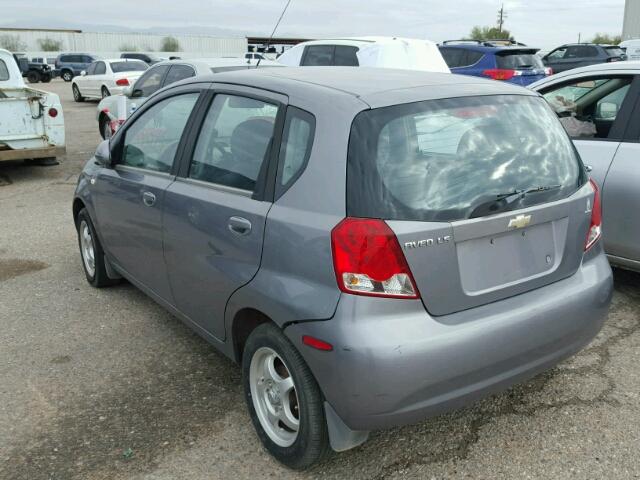 KL1TD66696B634041 - 2006 CHEVROLET AVEO BASE CHARCOAL photo 3