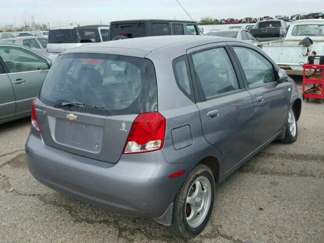 KL1TD66696B634041 - 2006 CHEVROLET AVEO BASE CHARCOAL photo 4