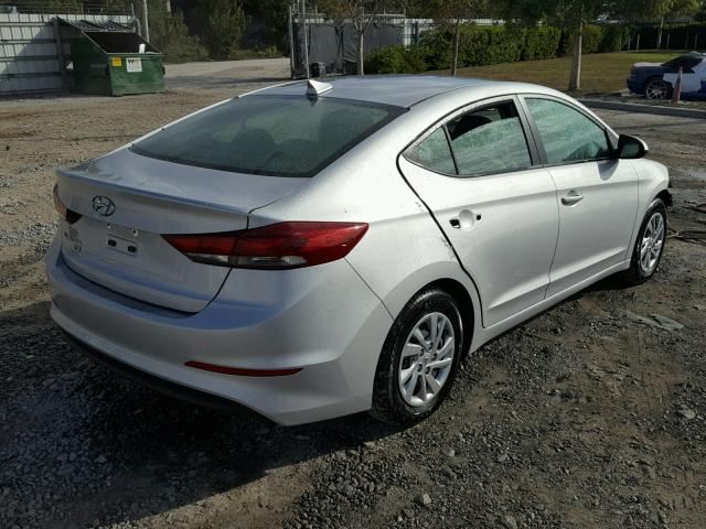 KMHD74LF1HU371057 - 2017 HYUNDAI ELANTRA SE SILVER photo 4