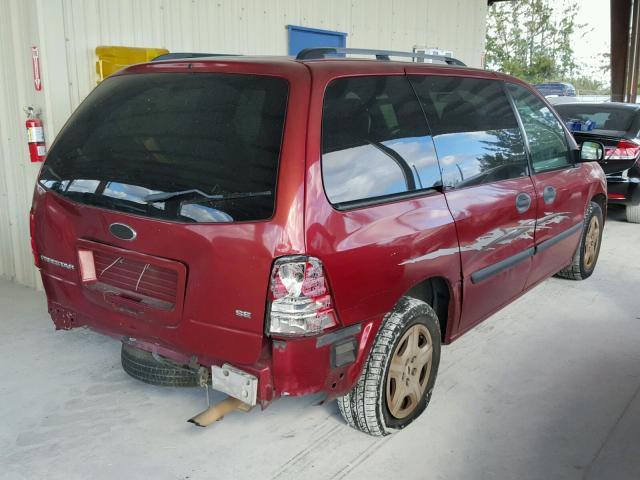 2FMZA51654BA44905 - 2004 FORD FREESTAR S RED photo 4