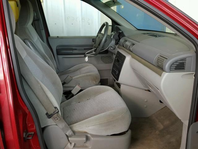 2FMZA51654BA44905 - 2004 FORD FREESTAR S RED photo 5