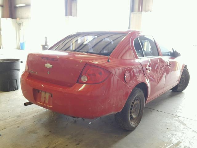 1G1AK58FX87312164 - 2008 CHEVROLET COBALT LS RED photo 4