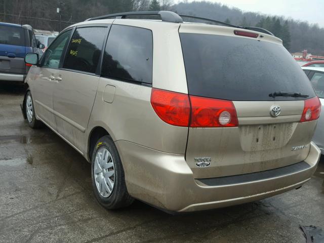 5TDZK23CX7S045280 - 2007 TOYOTA SIENNA CE BEIGE photo 3