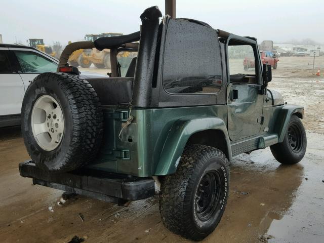 1J4FY49S2XP478592 - 1999 JEEP WRANGLER / GREEN photo 4