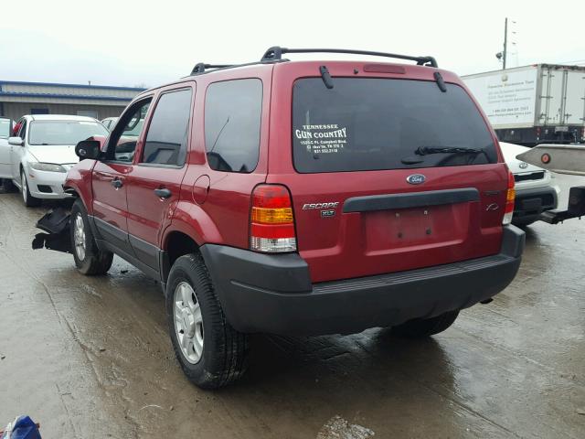 1FMYU03124KB21565 - 2004 FORD ESCAPE XLT RED photo 3