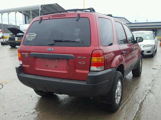 1FMYU03124KB21565 - 2004 FORD ESCAPE XLT RED photo 4